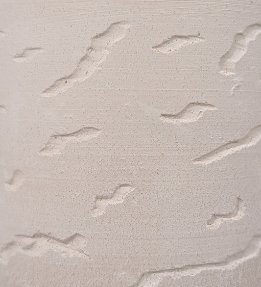 Handmade Stoneware Coffee Mug - 14oz Ridgeline White Mug Hand Thrown in Vermont