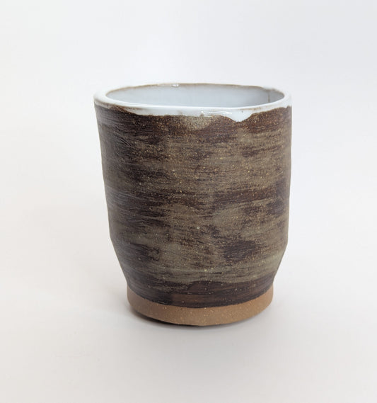Handmade Stoneware Coffee Mug - 14oz Fosted Umber Mug Hand Thrown in Vermont