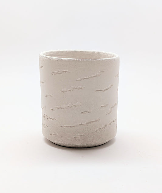 Handmade Stoneware Coffee Mug - 14oz Ridgeline White Mug Hand Thrown in Vermont