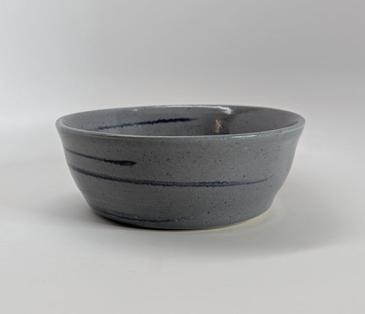 Handmade Stoneware All Day Bowl - Blue Grey Bowl Hand Thrown in Vermont