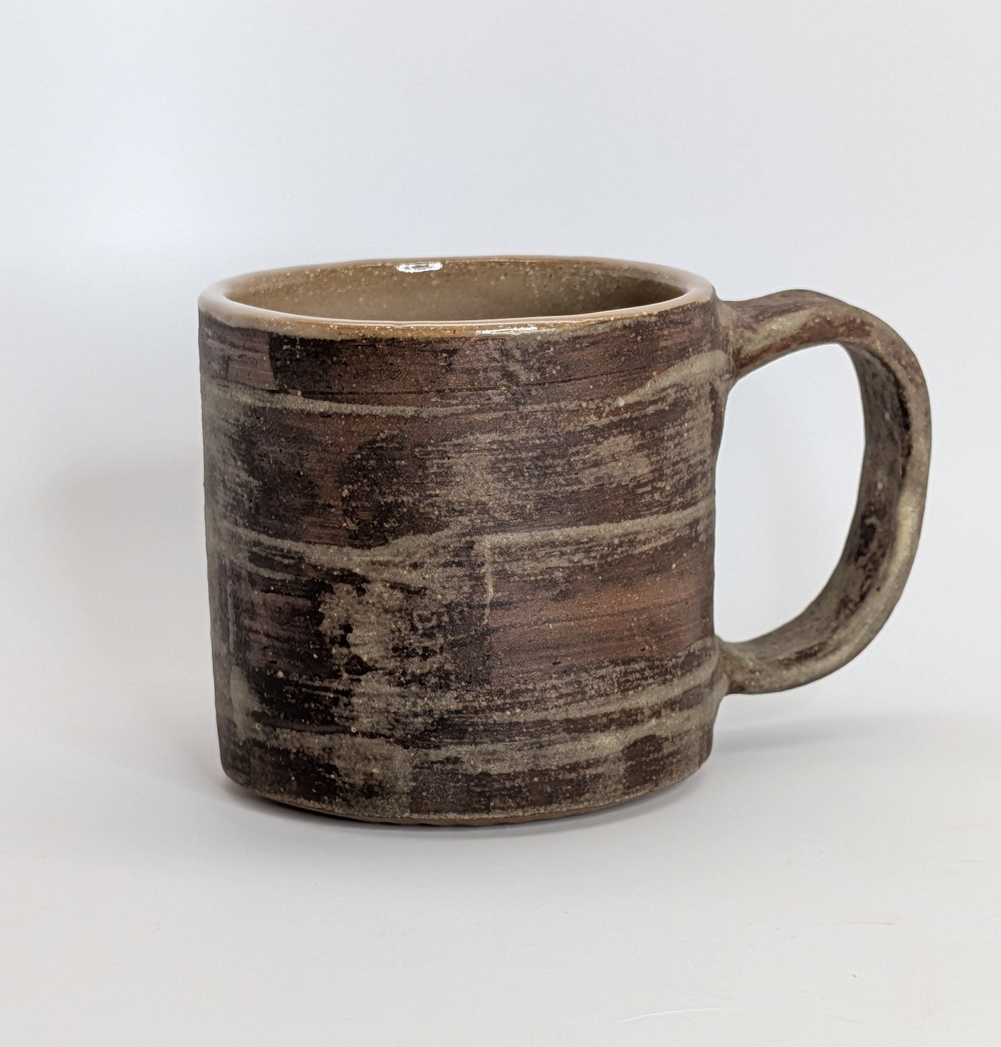 Handmade Stoneware Coffee Mug - 14oz Frosted Umber Mug Hand Thrown in Vermont