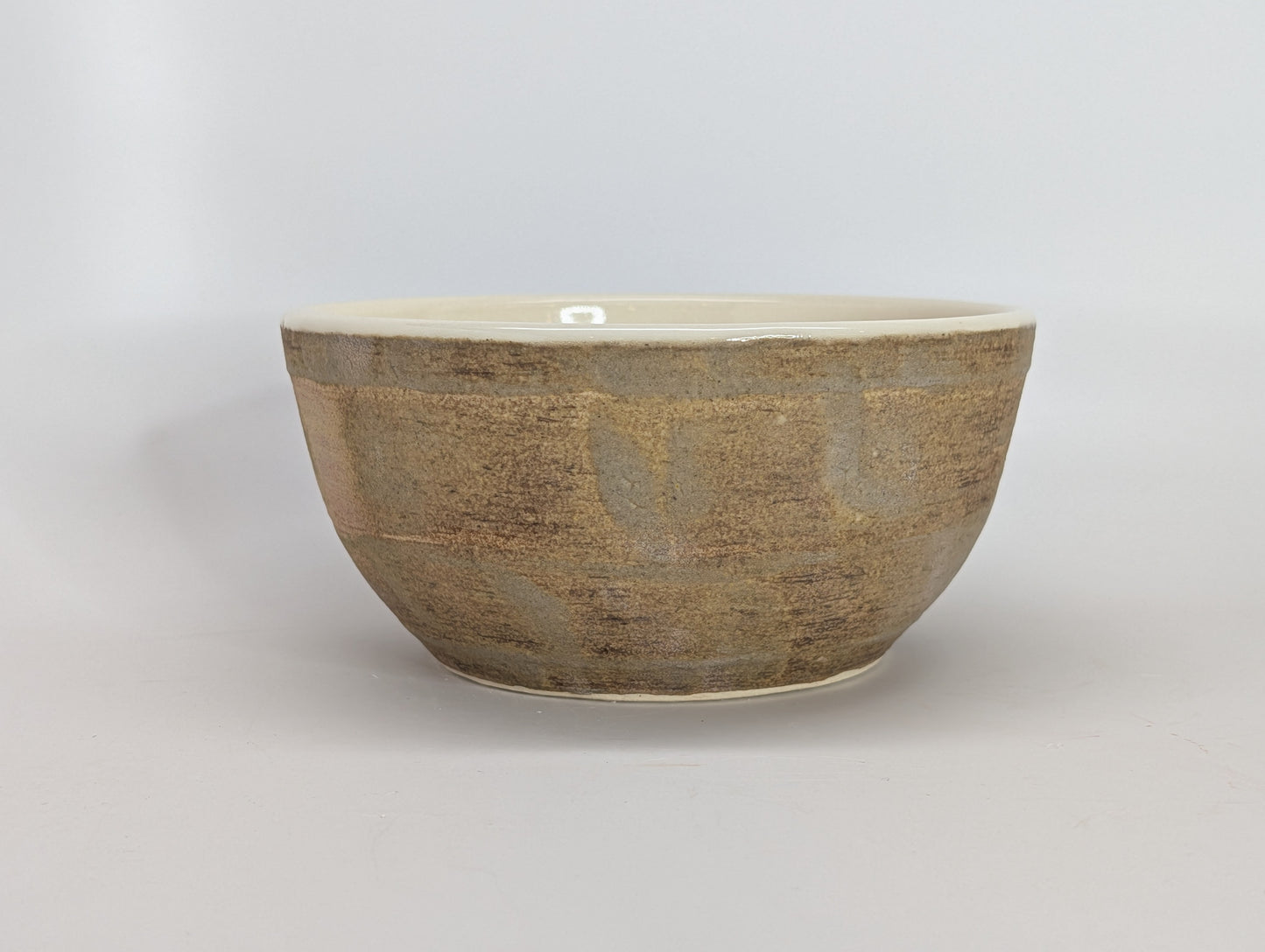 Handmade Stoneware All Day Bowl - Golden Birch Bowl Hand Thrown in Vermont