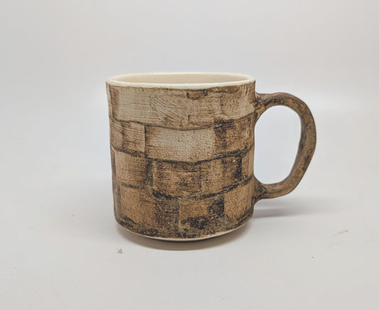 Handmade Stoneware Coffee Mug - 12oz Rustic Ceramic Hand Thrown in Vermont