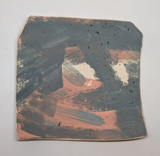 Handcrafted Stoneware Tiles - Set of 2 | Vermont Fine Art Collection #339