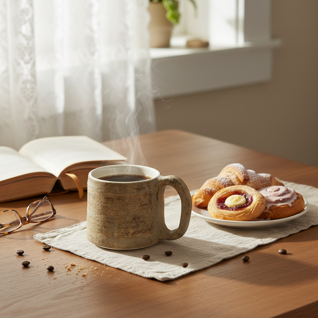 Breakfast table scene