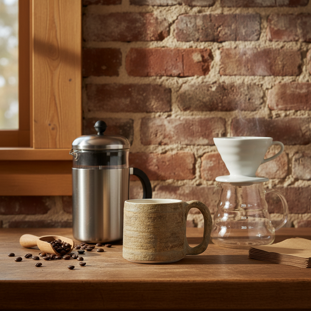 Coffee brewing setup