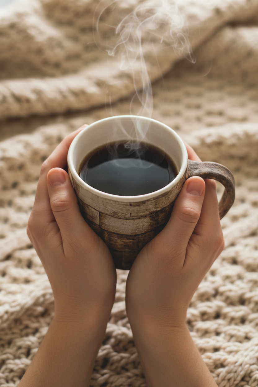 Coffee Mug Held in Hands